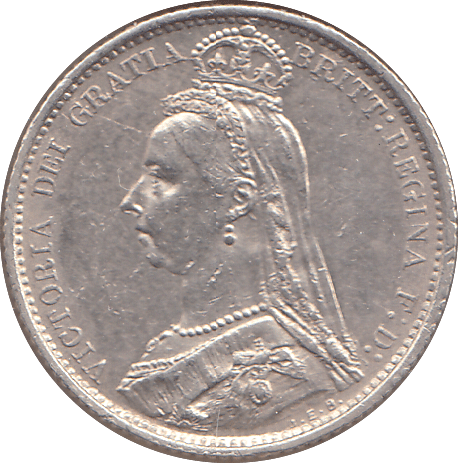 1887 SIXPENCE ( UNC ) - SIXPENCE - Cambridgeshire Coins