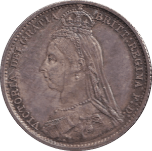 1887 SIXPENCE ( UNC ) - SIXPENCE - Cambridgeshire Coins