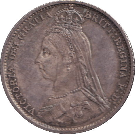 1887 SIXPENCE ( UNC ) - SIXPENCE - Cambridgeshire Coins