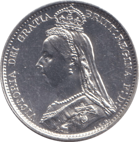 1887 SIXPENCE ( UNC ) - SIXPENCE - Cambridgeshire Coins