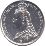 1887 SIXPENCE ( UNC ) - SIXPENCE - Cambridgeshire Coins