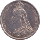 1887 SIXPENCE ( UNC ) - SIXPENCE - Cambridgeshire Coins