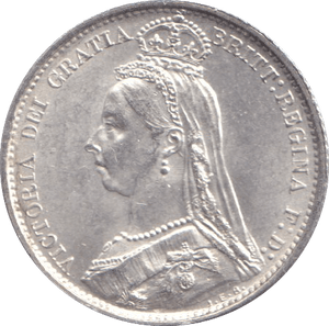 1887 SIXPENCE ( UNC ) - SIXPENCE - Cambridgeshire Coins