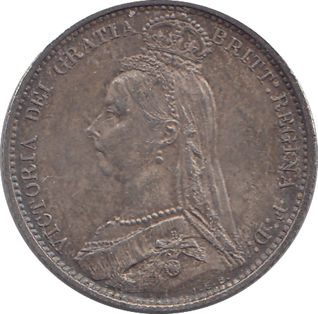 1887 SIXPENCE ( UNC ) - WORLD COINS - Cambridgeshire Coins