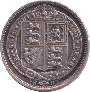 1887 SIXPENCE ( VF ) - SIXPENCE - Cambridgeshire Coins