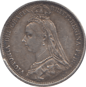 1887 SIXPENCE ( VF ) - SIXPENCE - Cambridgeshire Coins