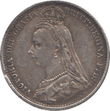 1887 SIXPENCE ( VF ) - SIXPENCE - Cambridgeshire Coins