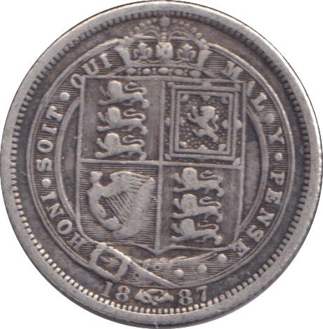 1887 SIXPENCE ( VF ) - SIXPENCE - Cambridgeshire Coins