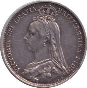 1887 SIXPENCE ( VF ) - SIXPENCE - Cambridgeshire Coins