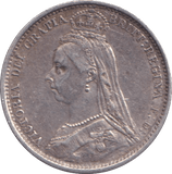 1887 SIXPENCE ( VF ) - SIXPENCE - Cambridgeshire Coins