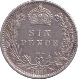 1887 SIXPENCE ( VF ) - SIXPENCE - Cambridgeshire Coins