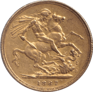 1887 SOVEREIGN ( GVF ) - HALF SOVEREIGN - Cambridgeshire Coins