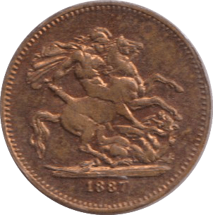 1887 SOVEREIGN TOY MONEY YOUNG HEAD - TOY MONEY - Cambridgeshire Coins