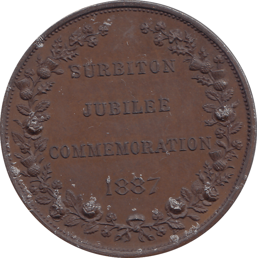 1887 SURBITON JUBILEE COMMEMORATION - WORLD COINS - Cambridgeshire Coins