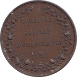 1887 SURBITON JUBILEE COMMEMORATION - WORLD COINS - Cambridgeshire Coins