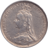 1887 THREEPENCE ( EF ) - THREEPENCE - Cambridgeshire Coins