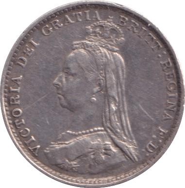 1887 THREEPENCE ( EF ) - Threepence - Cambridgeshire Coins