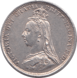 1887 THREEPENCE ( EF ) - THREEPENCE - Cambridgeshire Coins