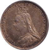 1887 THREEPENCE ( EF ) - THREEPENCE - Cambridgeshire Coins