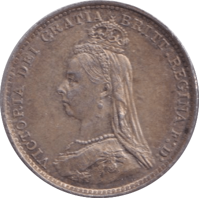 1887 THREEPENCE ( EF ) - Threepence - Cambridgeshire Coins