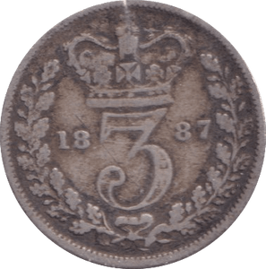 1887 THREEPENCE ( FAIR ) 3 - Threepence - Cambridgeshire Coins