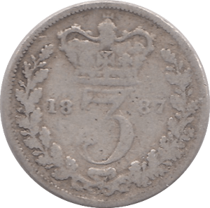 1887 THREEPENCE ( FAIR ) - THREEPENCE - Cambridgeshire Coins
