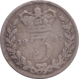 1887 THREEPENCE ( FAIR ) - Threepence - Cambridgeshire Coins