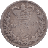 1887 THREEPENCE ( FAIR ) - Threepence - Cambridgeshire Coins