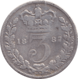 1887 THREEPENCE ( FAIR ) - Threepence - Cambridgeshire Coins