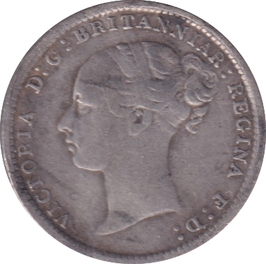 1887 THREEPENCE ( FINE ) - Threepence - Cambridgeshire Coins