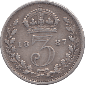 1887 THREEPENCE ( FINE ) - THREEPENCE - Cambridgeshire Coins