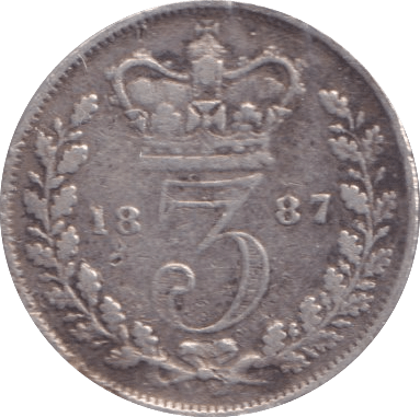 1887 THREEPENCE ( FINE ) - Threepence - Cambridgeshire Coins