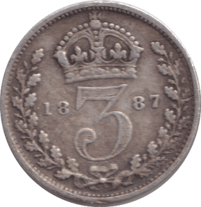 1887 THREEPENCE ( GF ) - THREEPENCE - Cambridgeshire Coins