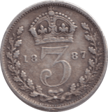 1887 THREEPENCE ( GF ) - THREEPENCE - Cambridgeshire Coins