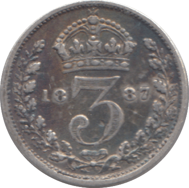 1887 THREEPENCE ( GF ) - THREEPENCE - Cambridgeshire Coins