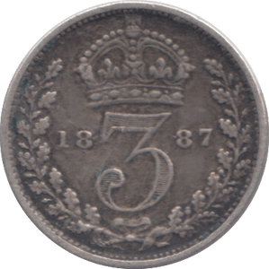 1887 THREEPENCE ( GF ) - THREEPENCE - Cambridgeshire Coins