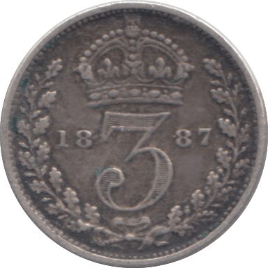 1887 THREEPENCE ( GF ) - THREEPENCE - Cambridgeshire Coins