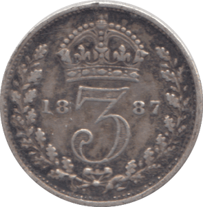 1887 THREEPENCE ( GF ) - THREEPENCE - Cambridgeshire Coins