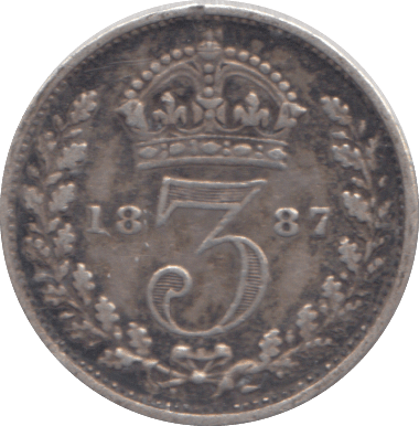 1887 THREEPENCE ( GF ) - THREEPENCE - Cambridgeshire Coins