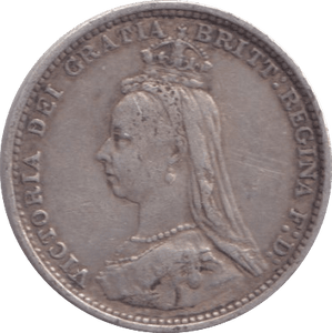 1887 THREEPENCE ( GVF ) - Threepence - Cambridgeshire Coins