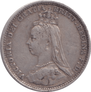 1887 THREEPENCE ( GVF ) - Threepence - Cambridgeshire Coins