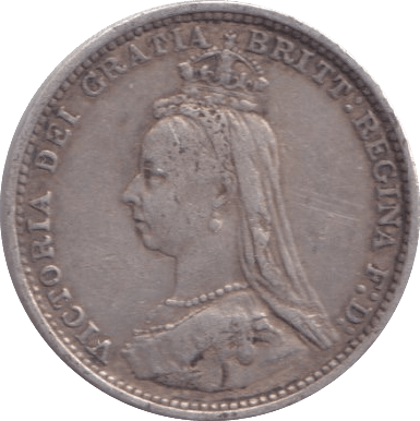 1887 THREEPENCE ( GVF ) - Threepence - Cambridgeshire Coins