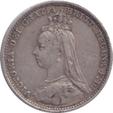 1887 THREEPENCE ( GVF ) - Threepence - Cambridgeshire Coins