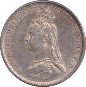 1887 THREEPENCE ( GVF ) - THREEPENCE - Cambridgeshire Coins