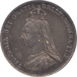 1887 THREEPENCE ( GVF ) - THREEPENCE - Cambridgeshire Coins