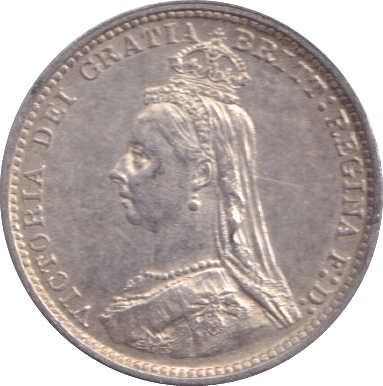 1887 THREEPENCE ( UNC ) - Threepence - Cambridgeshire Coins