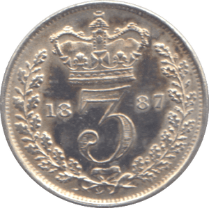 1887 THREEPENCE ( UNC ) - THREEPENCE - Cambridgeshire Coins
