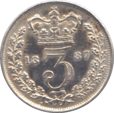 1887 THREEPENCE ( UNC ) - THREEPENCE - Cambridgeshire Coins
