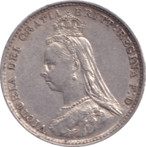 1887 THREEPENCE ( UNC ) - Threepence - Cambridgeshire Coins