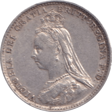 1887 THREEPENCE ( UNC ) - Threepence - Cambridgeshire Coins